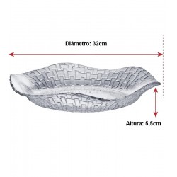 Fruteira 32cm Bari em Vidro